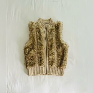 Faux Fur Knit Vest